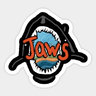 Jaws Cartoon Sticker